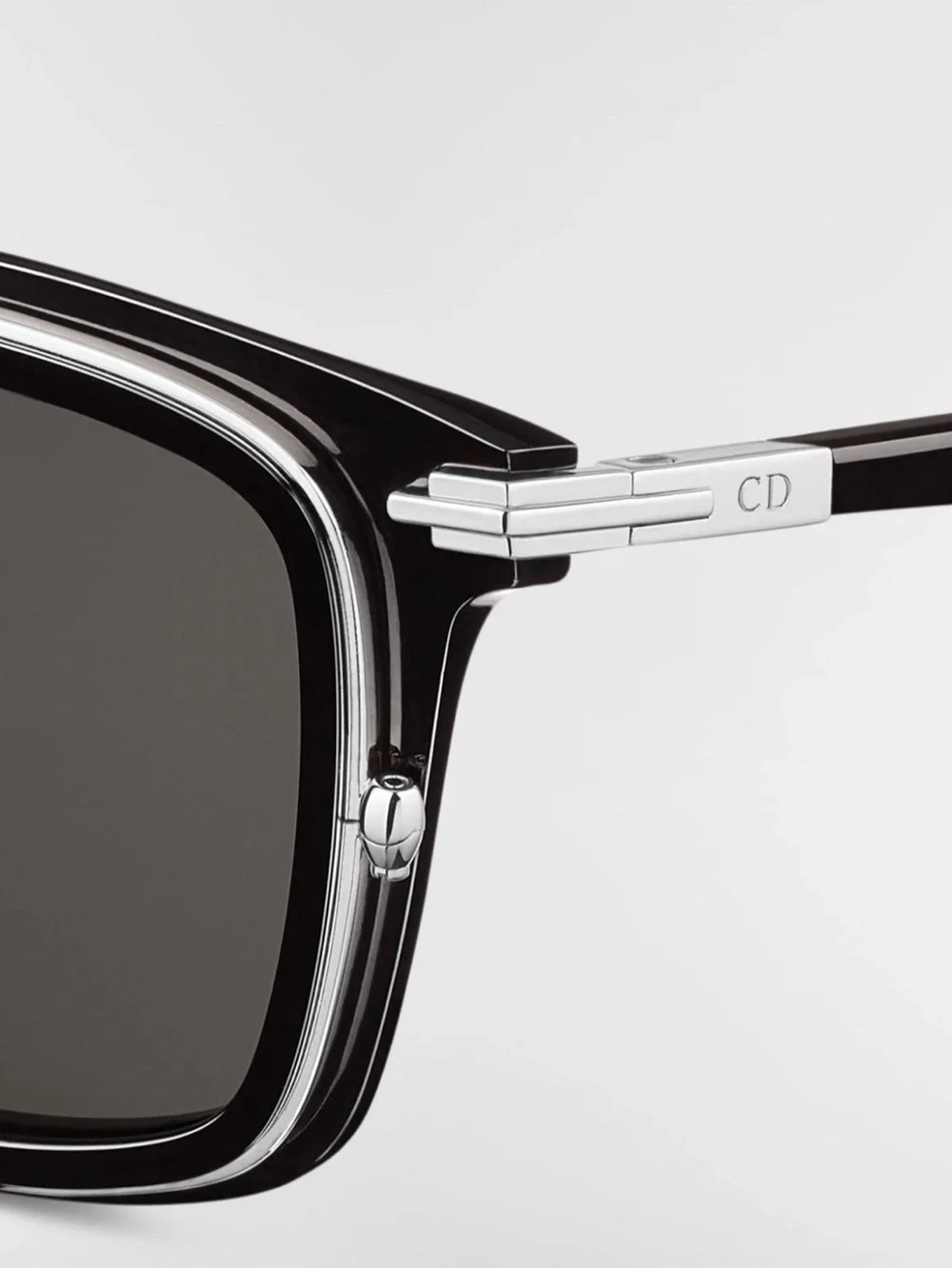 NEW Dior DiorBlackSuit S18U 13A0 Men's Black Rectangle Sunglasses Gray 53-20-145